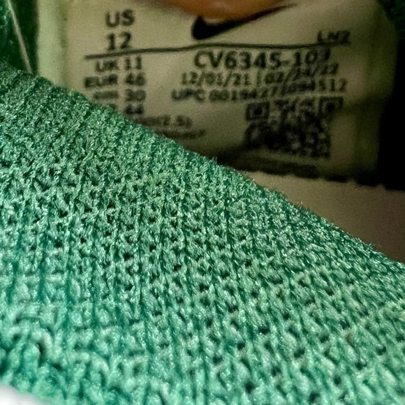 Nike Vapor Edge Pro 360 White Green Football Cleats CV6345-103 Men’s Size 12 - Picture 11 of 11